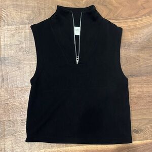 Varley Black Zip-Up Vest